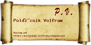 Polácsik Volfram névjegykártya